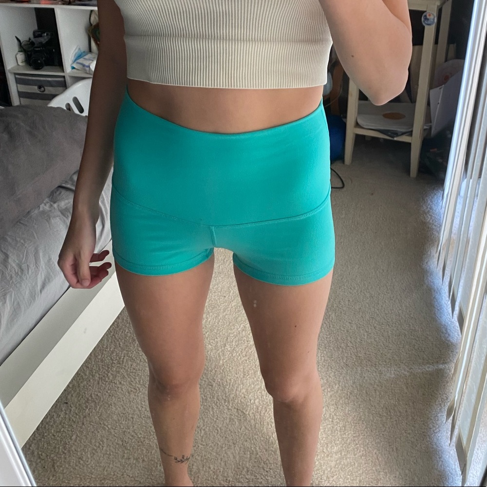 Lululemon Mint Spandex Shorts
